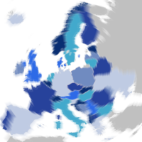 Karte Europas, in Bewegung