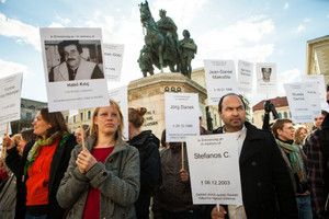 Demonstration gegen Rechtsextremismus und zur Erinnerung an die NSU-Opfer am 13. April 2013 in München