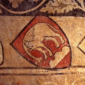 Wappen. Detail einer jüdischen Wandmalerei