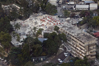 Das zerstörte Hauptquartier der UNO-Mission in Port-au-Prince, Haiti.
