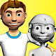 computergenerierte Gesichter der Maskottchen Max und Eni